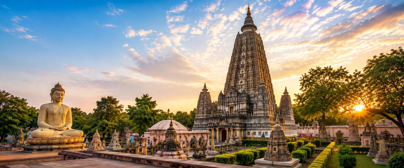 Mahabodhi Temple in Bodh Gaya, Bihar, India