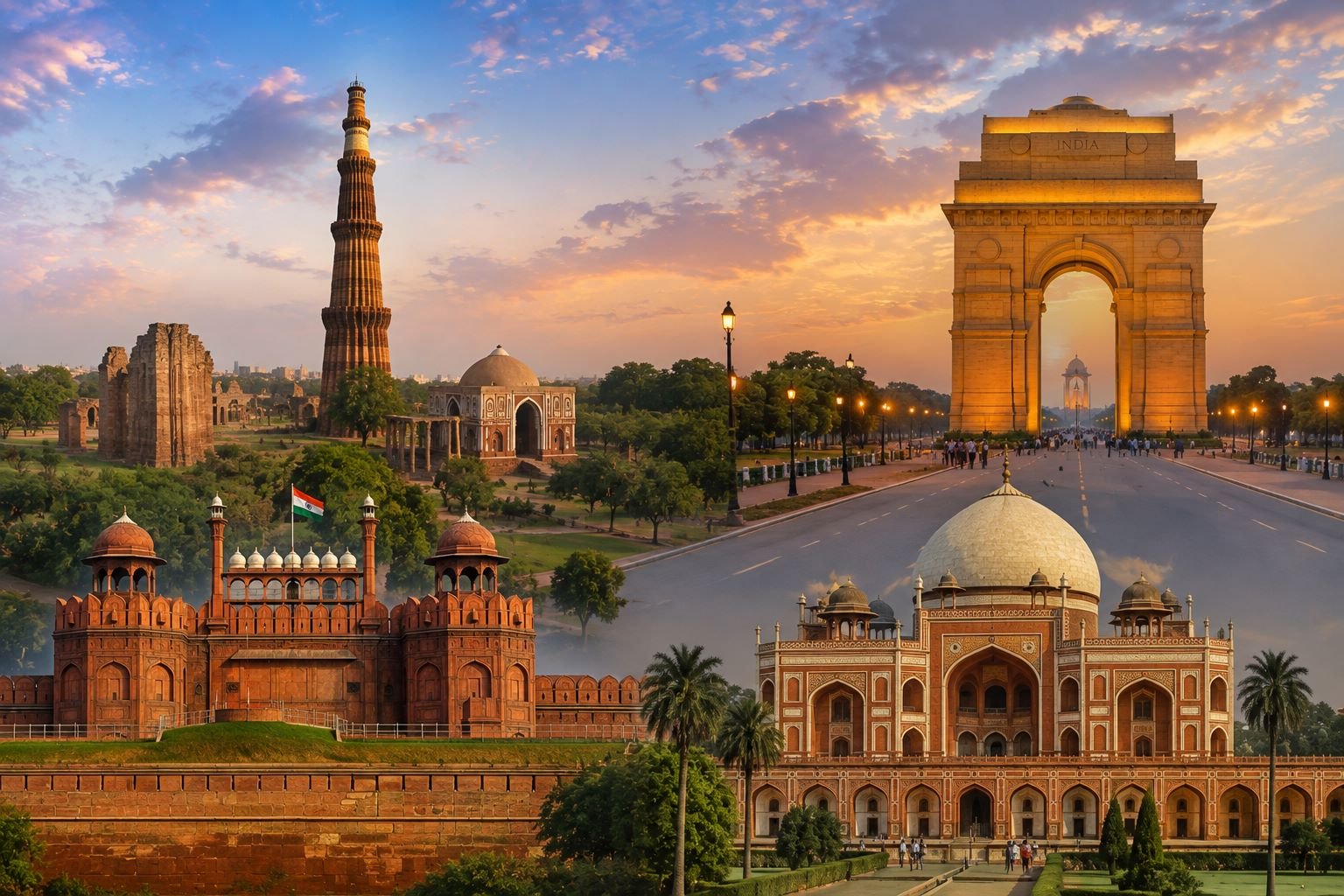 Delhi historic landmarks and monuments in India