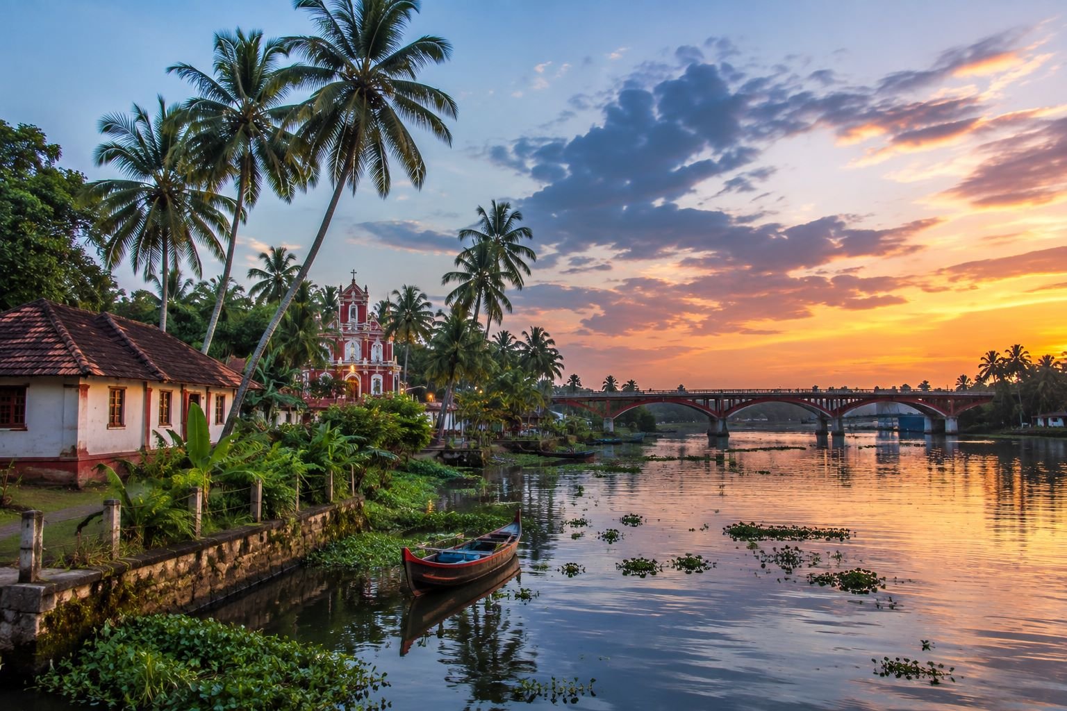 Kollam Kerala backwaters and waterways