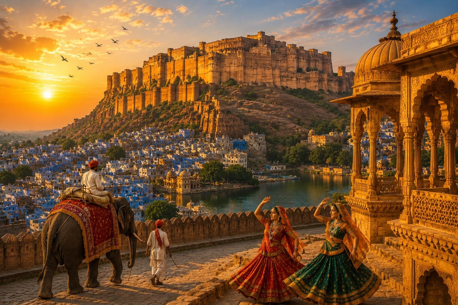 Rajasthan heritage fort overlooking the desert landscape